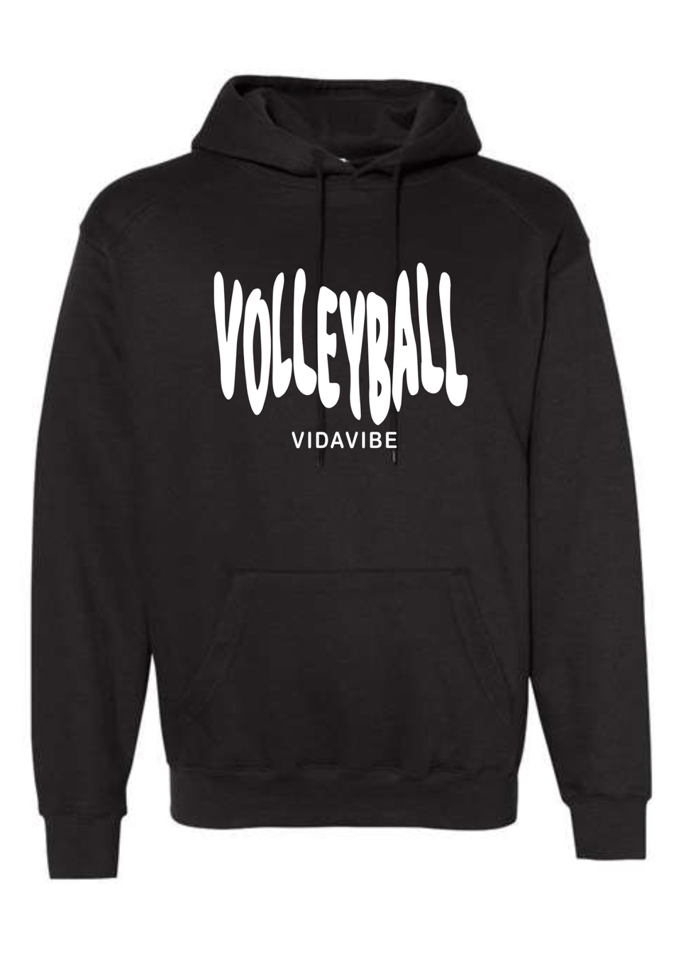 Black and White Puffy Volleyball Sweatshirt